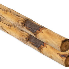 Ronde paal tamme kastanjehout geschild, Ø 8/10 x 180 cm.