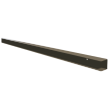 Stalen U-profiel met structuur poedercoating t.b.v. H-gleufpaal, 3,5 x 4 x 220 cm, kwartsgrijs RAL70