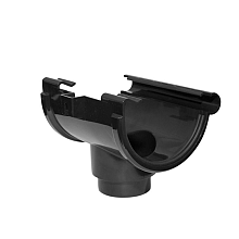 Kunststof Mastgoot Gootuitloop 100 > 60 mm Zwart