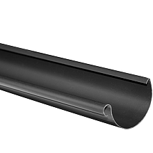 Kunststof mastgoot L200 cm, 100 mm zwart