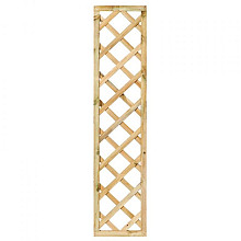 Trellis met lijst, diagonale lamellen grenen groen geïmpregneerd H180 x B40 cm, Neutraal