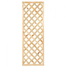 Trellis met lijst, diagonale lamellen grenen groen geïmpregneerd H180 x B60 cm, Neutraal