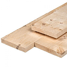 ME vuren steigerplank 2,9 x 19,0 x 500 cm, gedroogd, onbehandeld, fijnbezaagd, scherpkantig, PEFC