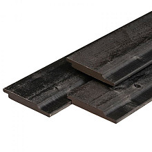 NE vuren halfhouts rabat 1,9 x 14,5 x 300 cm, gedroogd, zwart gespoten, geschaafd, Neutraal
