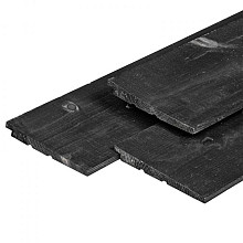 NE vuren zweeds rabat 1,1/2,2 x 19,5 x 420 cm, gedroogd, zwart gespoten, PEFC