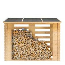 Openhaardhout berging Brandr onbehandeld vuren 19 mm incl. dakleer
