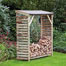 Openhaardhout berging groen geïmpregneerd grenen B180 x D50 x H180 cm