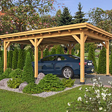 Overkapping Platdak verblijf Odense XXL Basis Red Class Wood 650 x 450 cm excl. EPDM