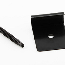 PuraFix vlonderplank beginclip RVS zwart voor blinde bevestiging - set 50 stuks