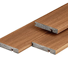 PuraShield composiet eindplank  2,3 x 13,8 x 300 cm, teak, fijne houtnerf, clip systeem