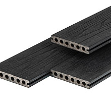 PuraShield composiet vlonderplank 2,3 x 13,8 x 300 cm, ebony black, semi-massief, fijne houtnerf, cl