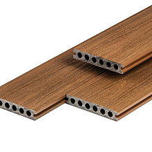 PuraShield composiet vlonderplank 2,3 x 13,8 x 300 cm, teak, semi-massief, fijne houtnerf, clip syst