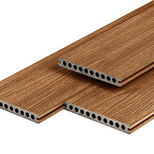 PuraShield composiet vlonderplank 2,3 x 21,0 x 500 cm, teak, semi-massief, fijne houtnerf, clip syst