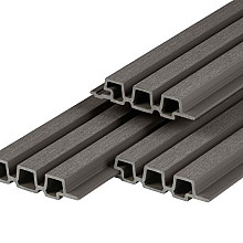 PuraTech 30 composiet triple profiel 3,3 x 17,0 x 290 cm, dark grey, fijne houtnerf