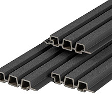 PuraTech 30 composiet triple profiel 3,3 x 17,0 x 290 cm, ebony black, fijne houtnerf