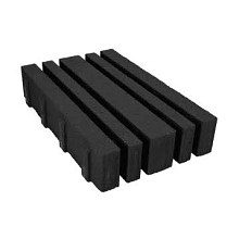 Grastegel 40x60x12 cm MP antraciet lineaire vlak 6st/lg