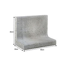 L-Element 50x30x40cm grijs