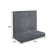 L-Element 50x30x50cm zwart