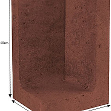 L-Element Hoek 30x30x40cm corten/bruin