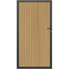 NewTechWood Co-extrusie composiet deur in aluminium frame, verticaal triple, 100 x 195 cm, Red Cedar