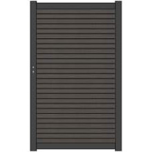 NewTechWood co-extrusie composiet deur Premium in aluminium frame, horizontaal triple, 97 x 186 cm, 