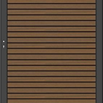 NewTechWood co-extrusie composiet deur Premium in aluminium frame, horizontaal triple, 97 x 186 cm, 