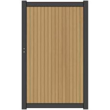 NewTechWood co-extrusie composiet deur Premium in aluminium frame, verticaal triple, 97 x 186 cm, Re