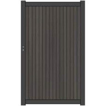 NewTechWood co-extrusie composiet deur Premium in aluminium frame, verticaal triple, 97 x 186 cm, Si