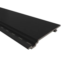 NewTechWood HKC wandbekleding vlak, 1,9 x 18,8 x 300 cm (wb 15,3 cm), Ebony zwart