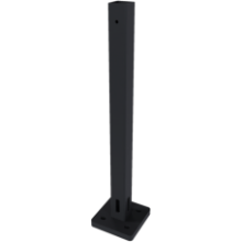 NewTechWood stalen paalhouder incl. bevestigingsmateriaal, 8 x 8 x 40 cm, zwart.