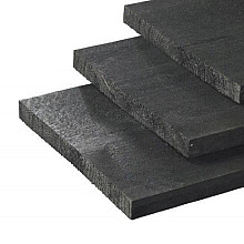 plank vuren ruw 25x275x500 zwart geimpregneerd