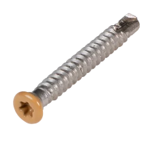 Cobra schroef SS316 A4 5,5x45mm Teak RAL8024 voor WPC op alu onderbalk (50 schroeven)