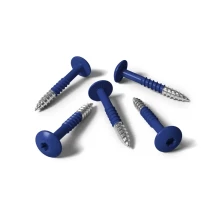 Dekokern schroef op kleur blauw in blister ( 25 stuks )