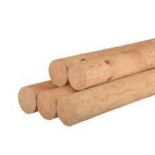 Ronde gefreesde paal 10 x 600 cm. blank