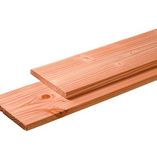 Douglas plank 1 zijde geschaafd, 1 zijde fijnbezaagd 2,8 x 24,5 cm, onbehandeld.