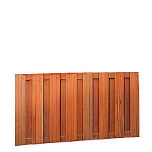 Hardhouten plankenscherm 17 planks 14 mm recht verticaal 180 x 90 cm.