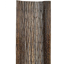 Bamboescherm op rol 180 x 180 cm, zwart.