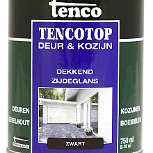 Tencotop deur & kozijn dekkend zijdeglans zwart 9005 0.75 l.
