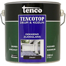 Tencotop deur & kozijn dekkend zijdeglans zwart 9005 2.5 l.