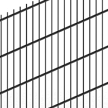 Hillfence metalen scherm, dubbele staafmat, 200 x 183 cm, zwart.