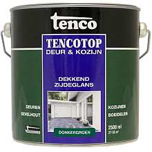 Tencotop deur & kozijn dekkend zijdeglans donkergroen    2.5 l.