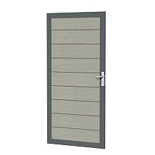 Composiet deur in aluminium frame 90 x 183 cm, grijs.