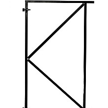 Verstelbaar stalen poortframe 120 x 155 cm, zwart gecoat.