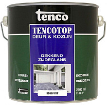 Tencotop deur & kozijn dekkend zijdeglans wit 9010 2.5 l.