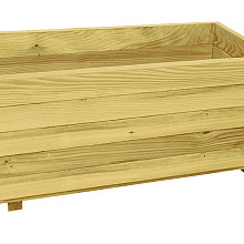 Bloembak rechthoek 39 x 100 x 50 cm (HxBxD), groen geïmpregneerd.
