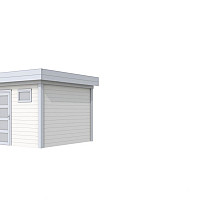 Vuren Topvision Kievit, 400 x 300 cm, wanden wit en basis lichtgrijs.