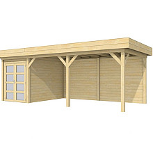 Vuren Topvision Zwaluw, 200 x 300 en luifel 500 cm, onbehandeld.