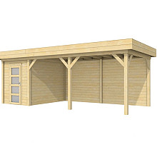 Vuren Topvision Kiekendief, 200 x 300 en luifel 500 cm, kleurloos geïmpregneerd.