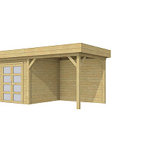 Vuren Topvision Kolibri, 250 x 250 en luifel 300 cm, groen geïmpregneerd.