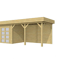 Vuren Topvision Kolibri, 250 x 250 en luifel 400 cm, groen geïmpregneerd.